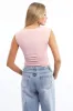 Pink Supersoft Top Side Ruched Sleeveless sold by Ally Fashion