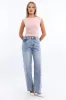 Pink Supersoft Top Side Ruched Sleeveless sold by Ally Fashion
