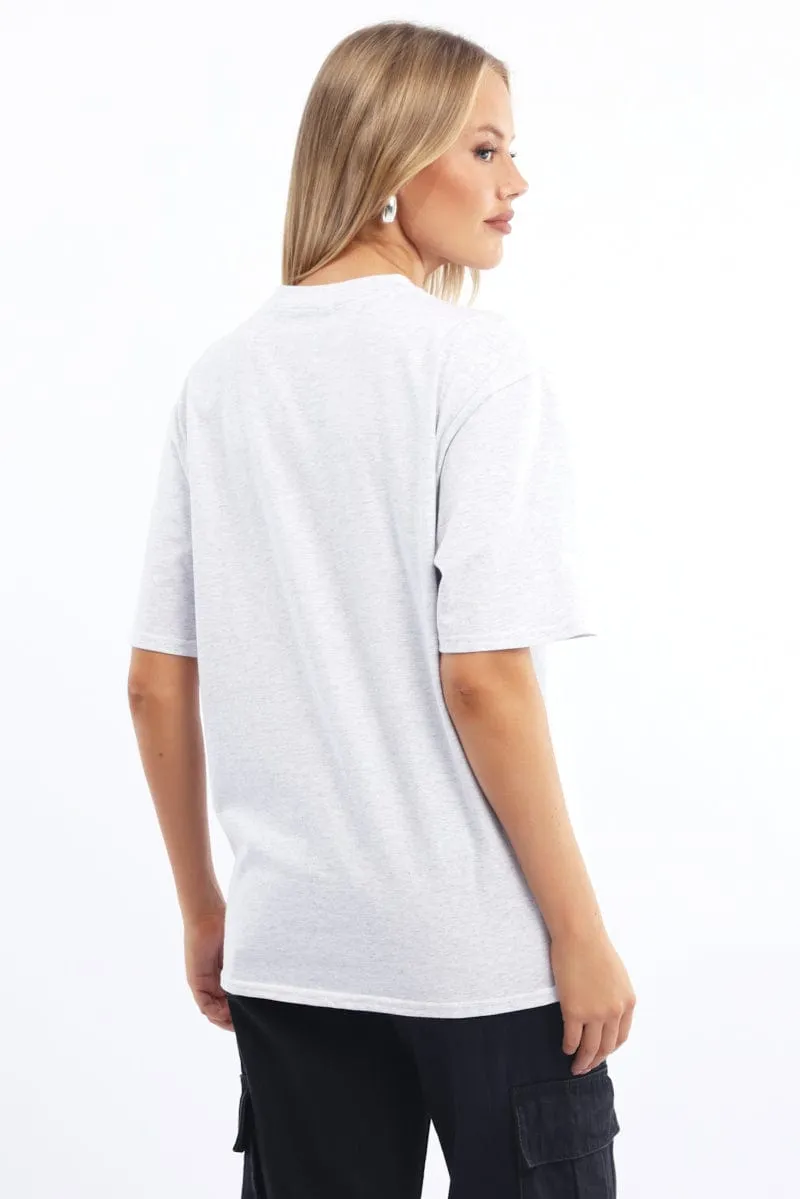 Grey Graphic Tee Short Sleeve sold by Ally Fashion product image thumbnail 4