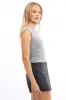 Grey Supersoft Top Side Ruched Sleeveless sold by Ally Fashion