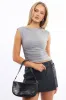 Grey Supersoft Top Side Ruched Sleeveless sold by Ally Fashion