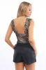 Brown Animal Print Bodysuit Mesh sold by Ally Fashion