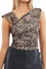 Brown Animal Print Bodysuit Mesh sold by Ally Fashion