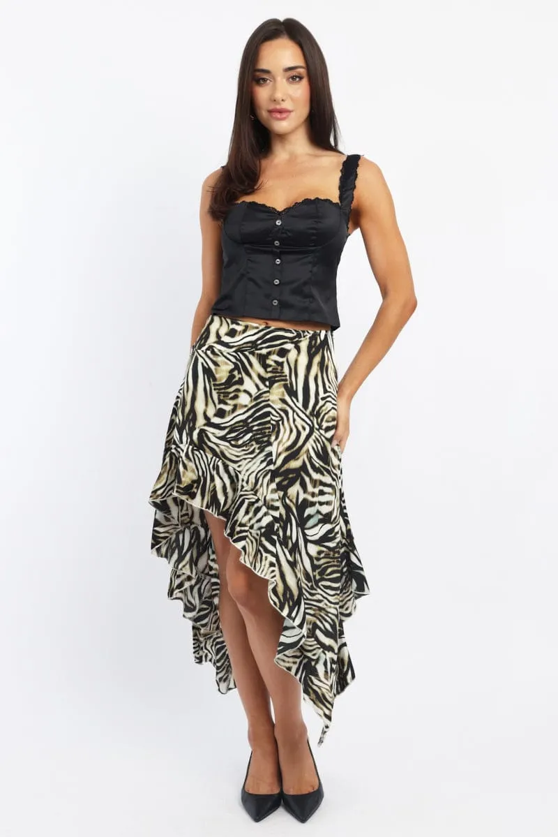 Black Corset Top Sleeveless Sweetheart Shirred Satin sold by Ally Fashion product image thumbnail 2