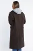 Brown Coat Jersey Hood Insert sold by Ally Fashion