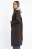 Brown Coat Jersey Hood Insert sold by Ally Fashion