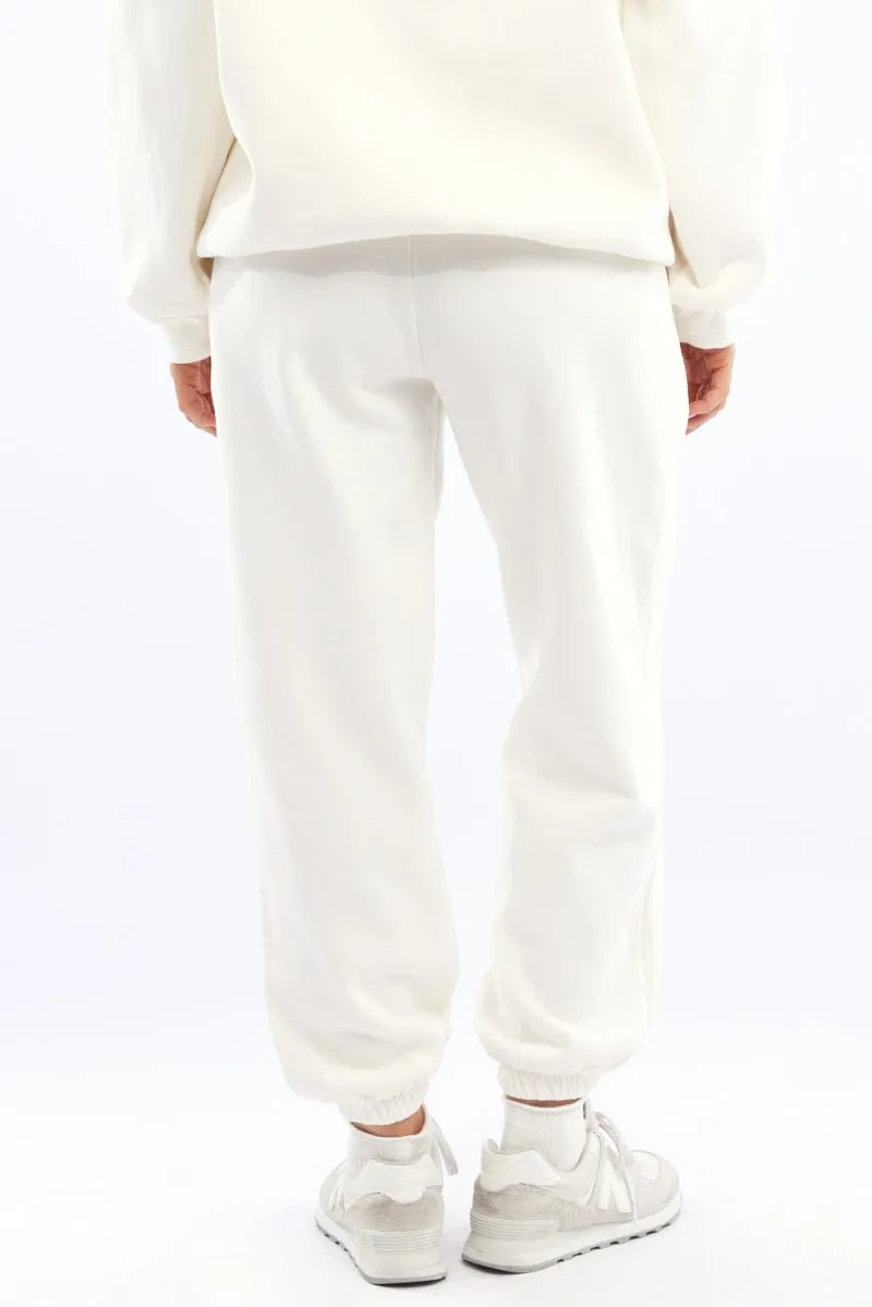 White Track Pants Jogger sold by Ally Fashion product image thumbnail 4