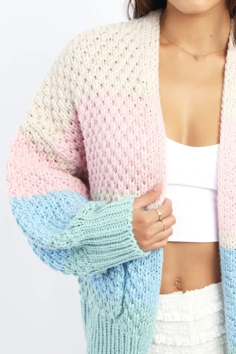 Multi Stripe Oversized Knit Cardigan sold by Ally Fashion product image thumbnail 5