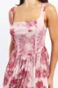 Pink Floral Fit And Flare Dress Mini sold by Ally Fashion