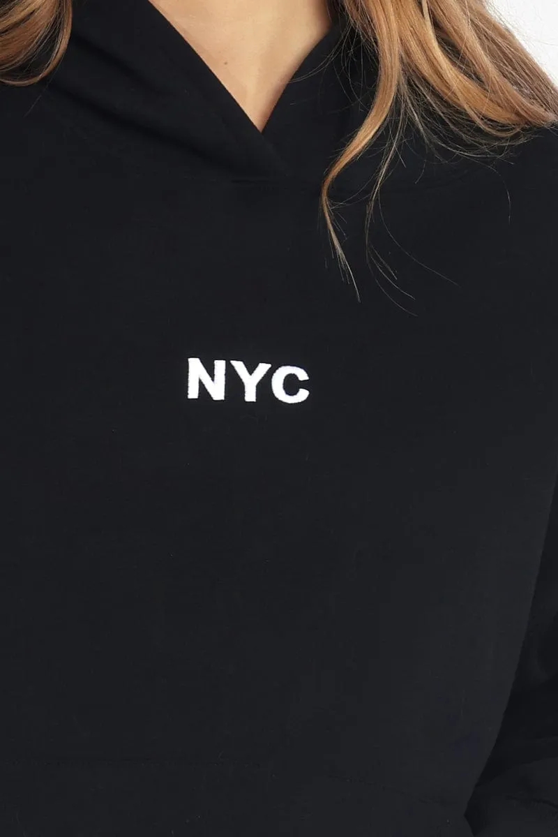 Black Hoodie Sweater Long Sleeve sold by Ally Fashion product image thumbnail 5