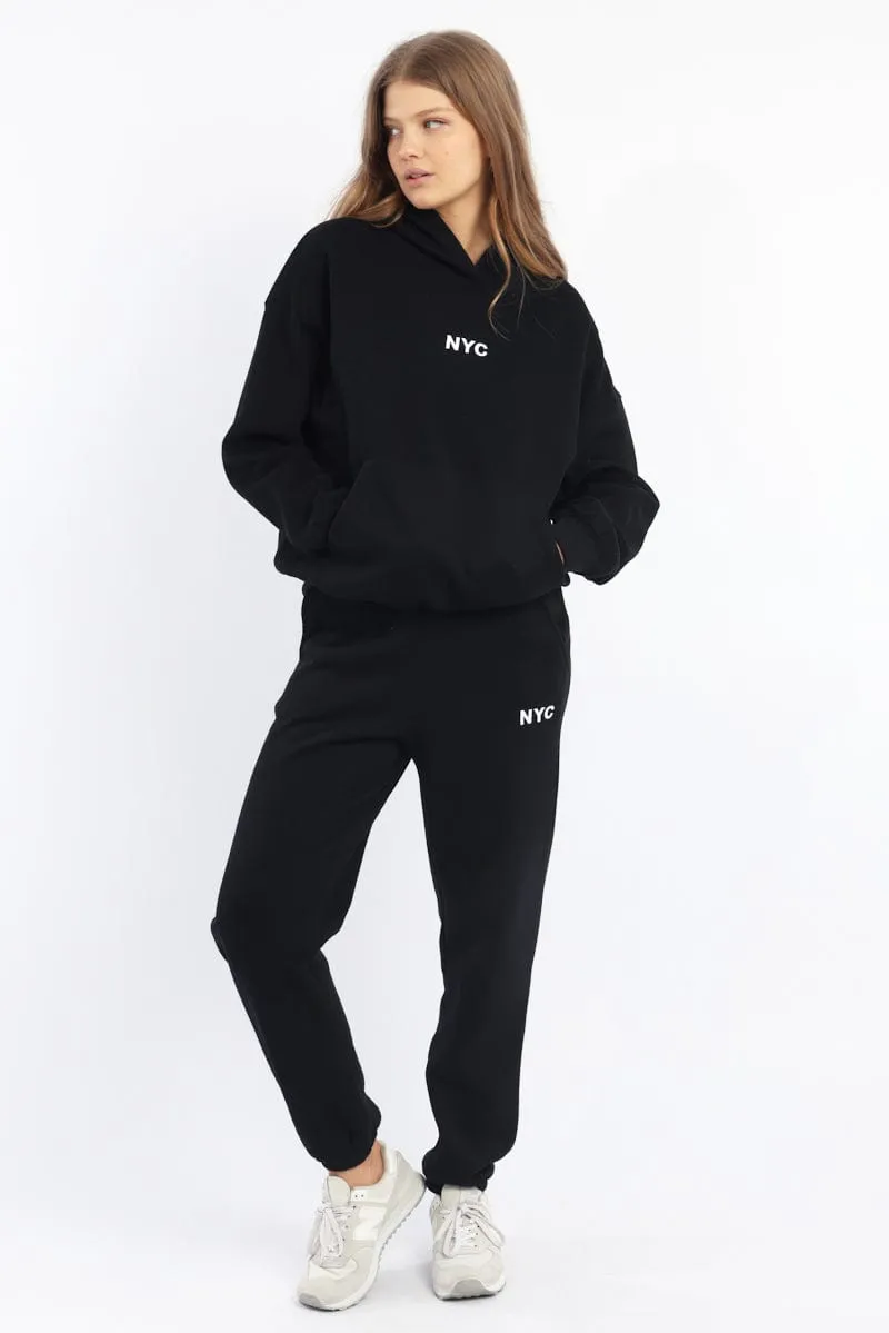 Black Hoodie Sweater Long Sleeve sold by Ally Fashion product image thumbnail 2