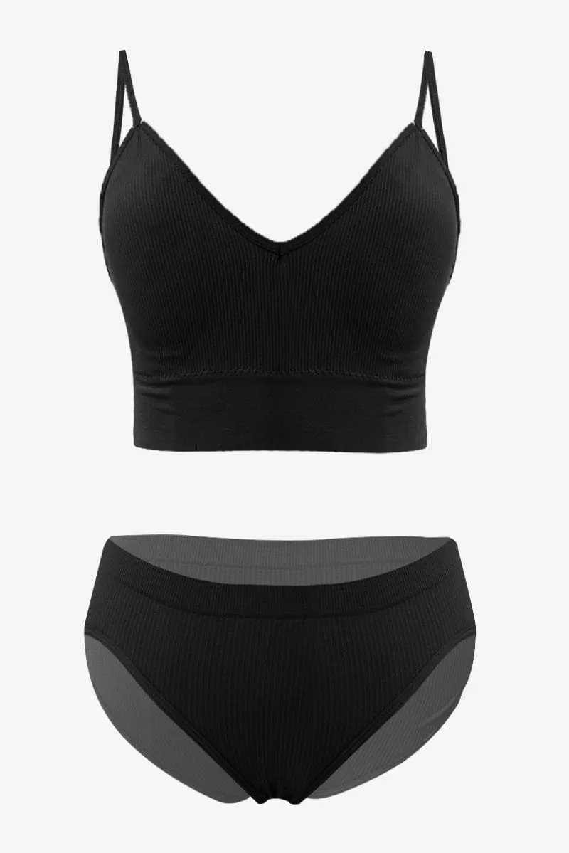 Black Seamless Lingerie Set sold by Ally Fashion