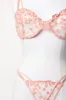 Pink Heart Embroidery Lingerie Set sold by Ally Fashion