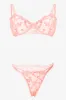 Pink Heart Embroidery Lingerie Set sold by Ally Fashion
