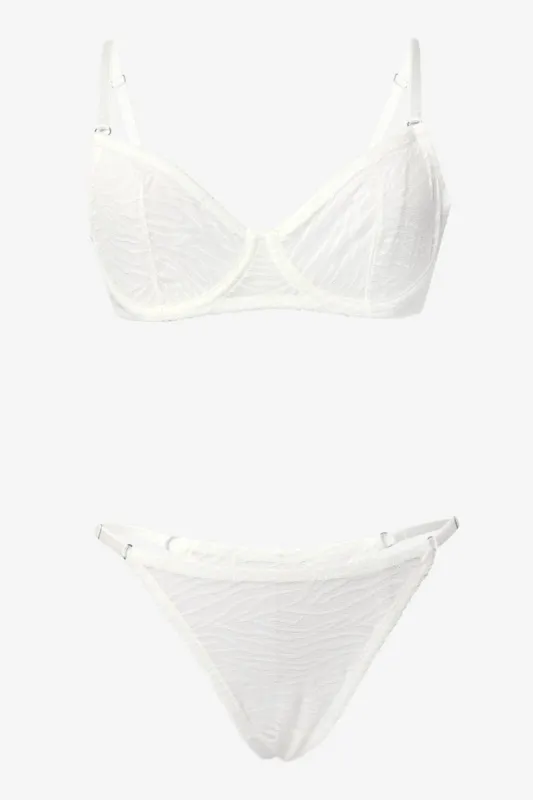 White Mesh Lingerie Set sold by Ally Fashion