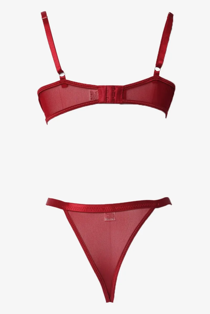 Red Lace Lingerie Set sold by Ally Fashion product image thumbnail 2