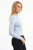 Blue Cable Knit Top Long Sleeve sold by Ally Fashion