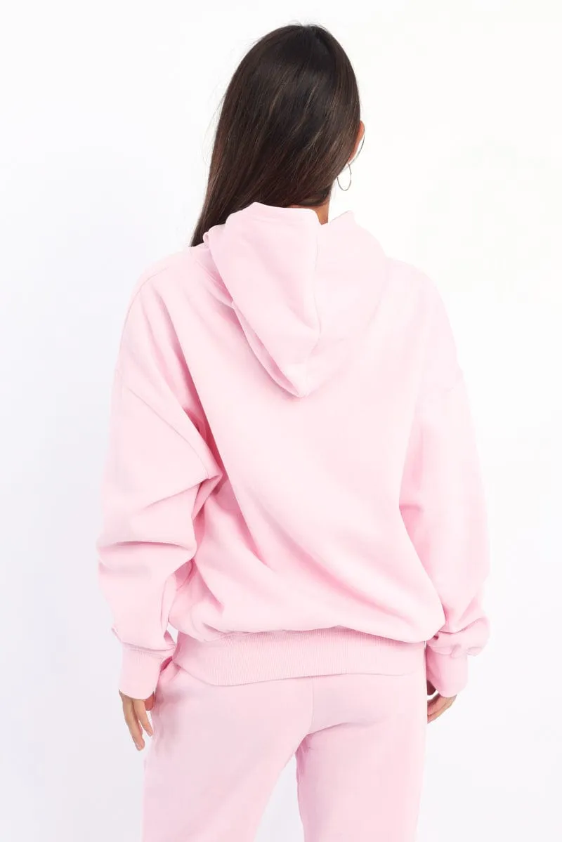 Pink Hoodie Sweater Long Sleeve sold by Ally Fashion product image thumbnail 5