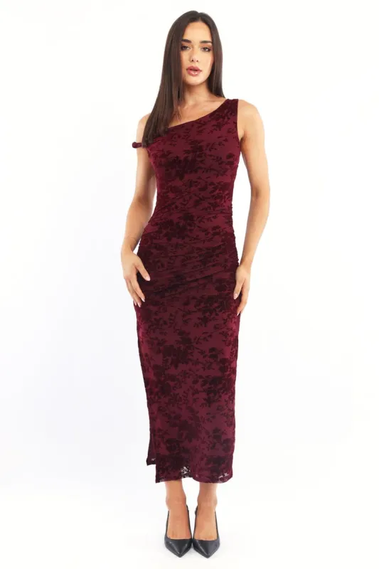 Red Bodycon Dress Burnout sold by Ally Fashion