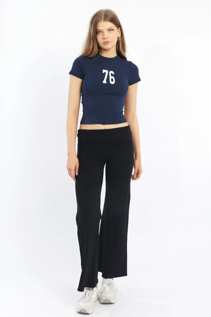 Blue Graphic Tee Short Sleeve sold by Ally Fashion product image thumbnail 2