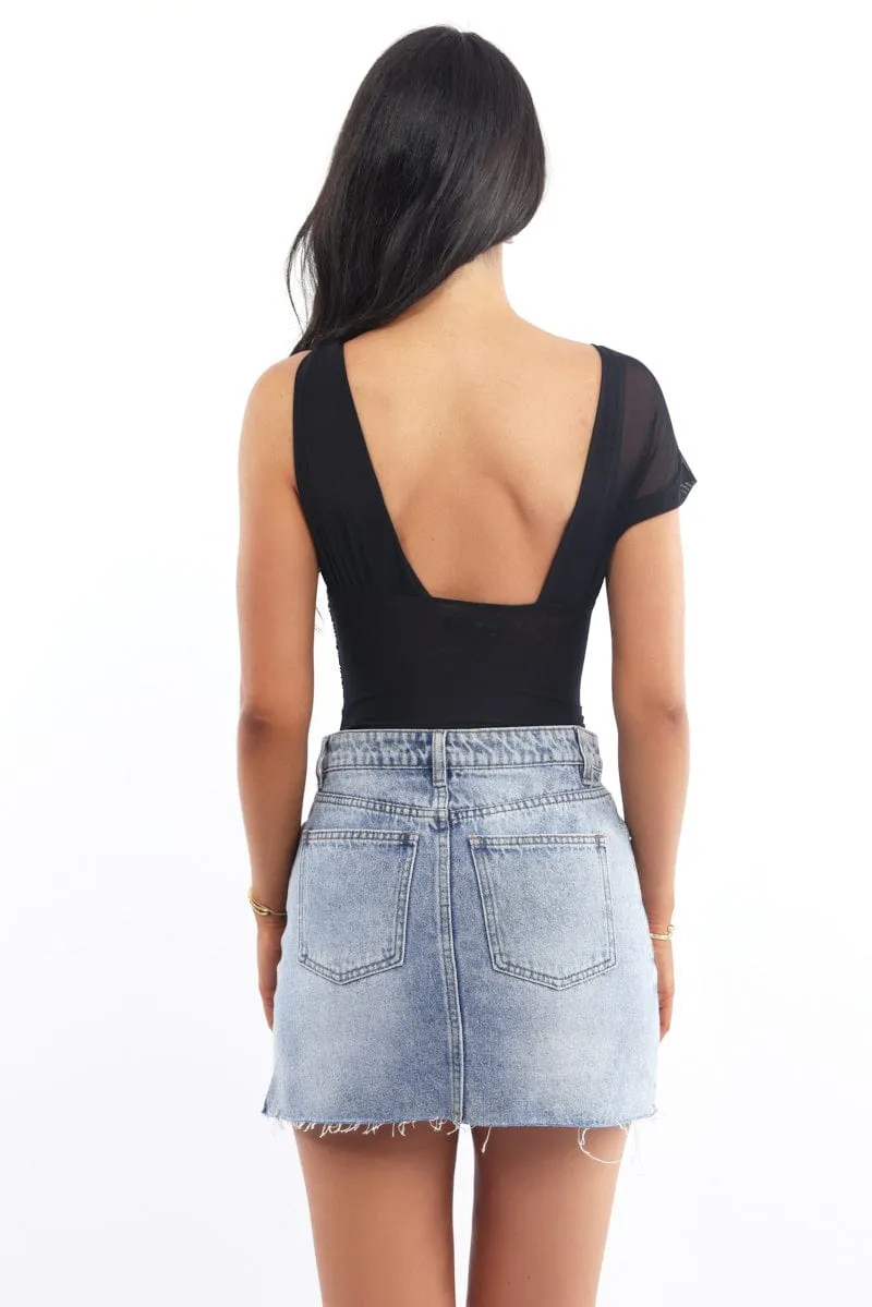 Black Bodysuit Mesh sold by Ally Fashion product image thumbnail 4