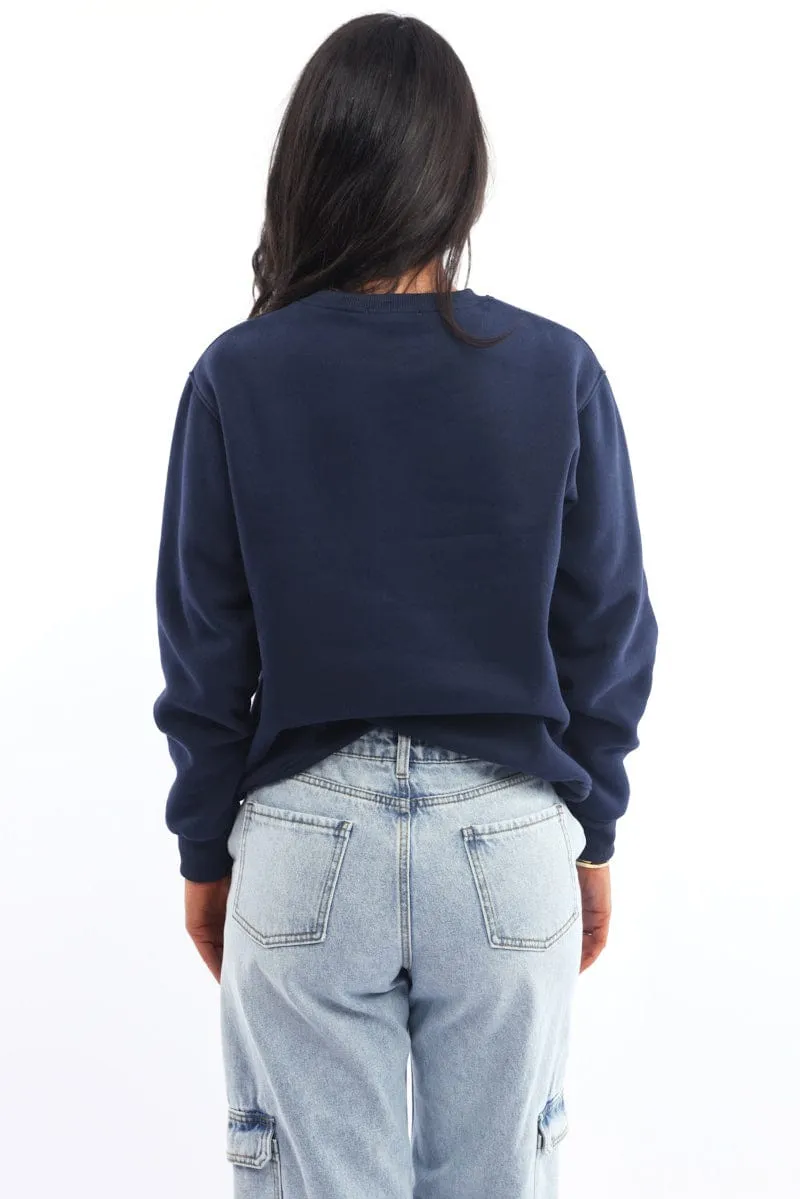 Blue Graphic Sweater Long Sleeve sold by Ally Fashion product image thumbnail 4