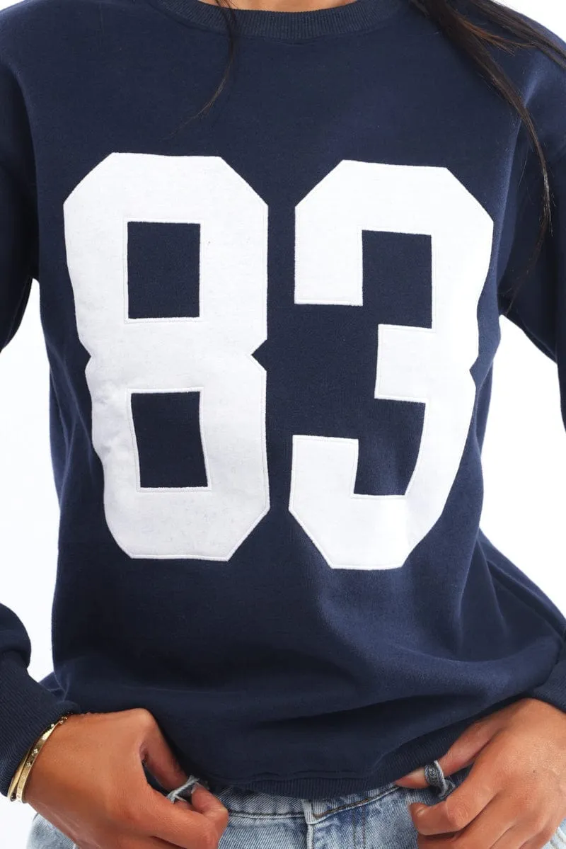 Blue Graphic Sweater Long Sleeve sold by Ally Fashion product image thumbnail 5