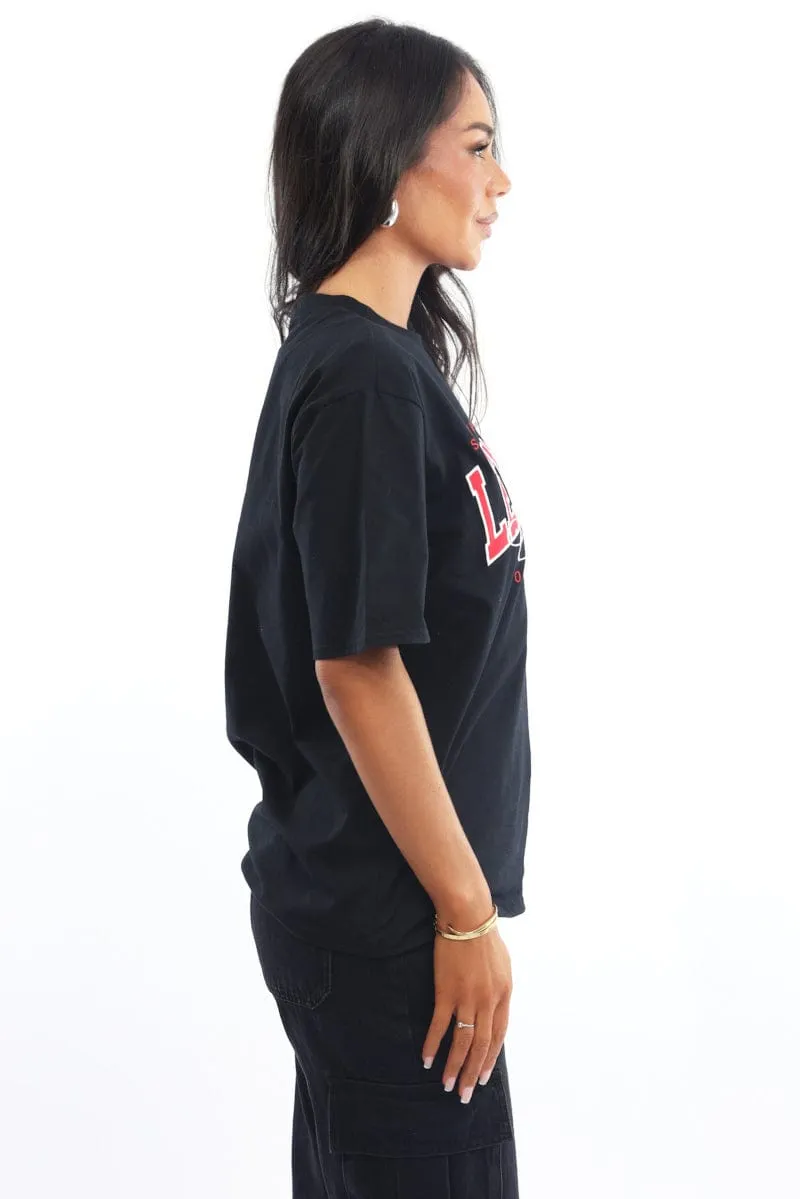 Black Graphic Tee Short Sleeve sold by Ally Fashion product image thumbnail 3