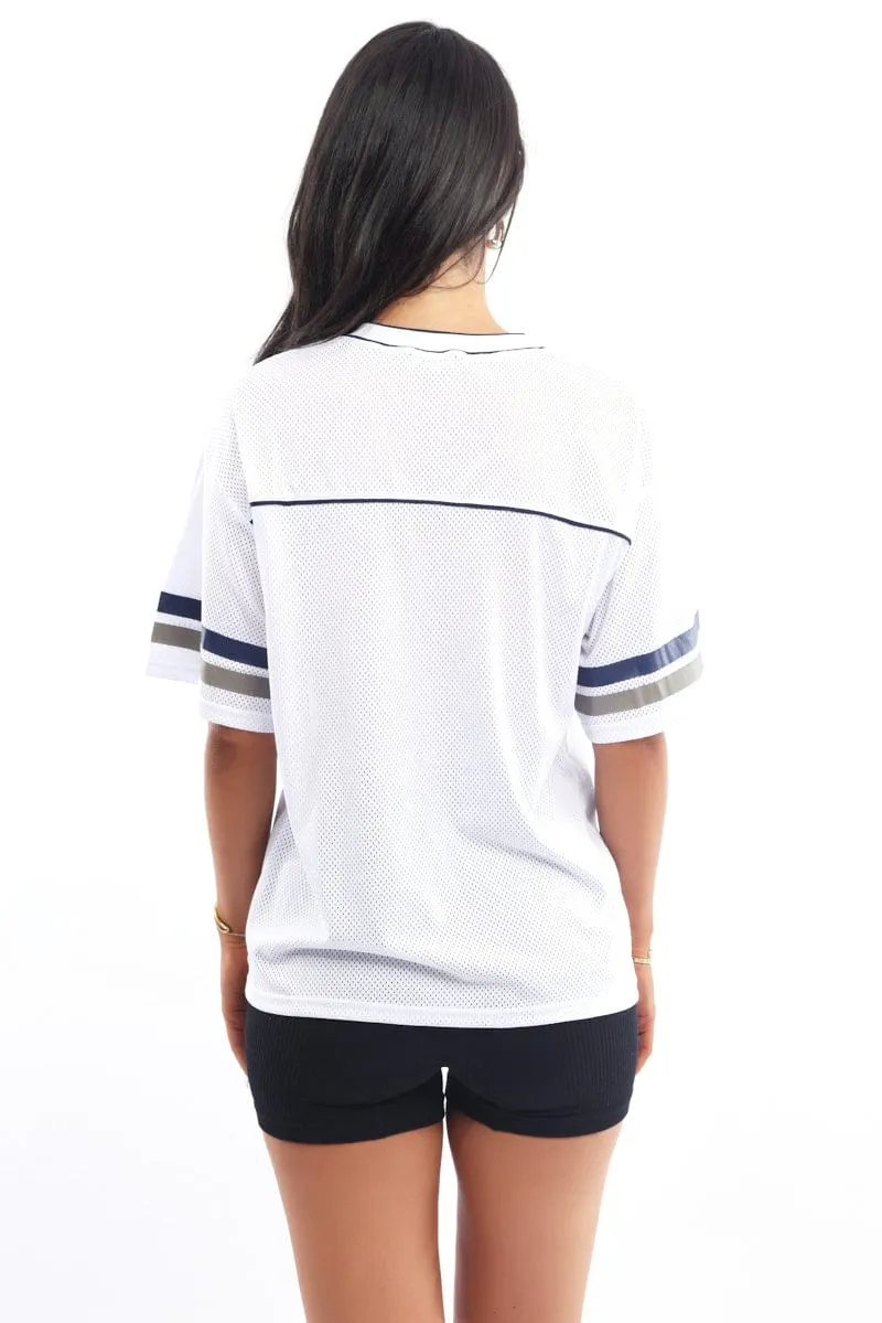 White Sport Tee Short Sleeve sold by Ally Fashion product image thumbnail 4