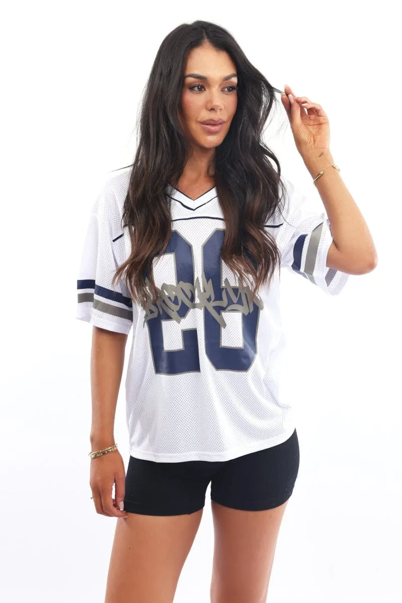 White Sport Tee Short Sleeve sold by Ally Fashion