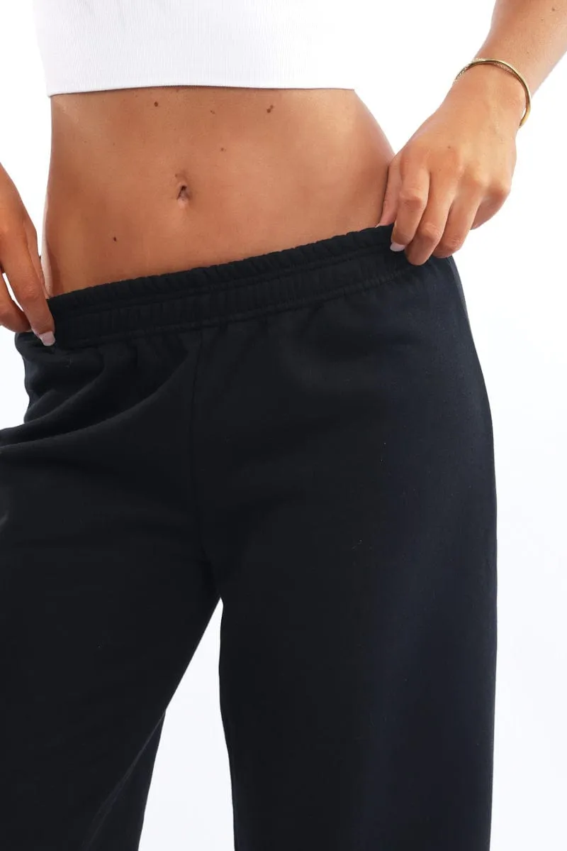 Black Track Pants Wide Leg sold by Ally Fashion product image thumbnail 5