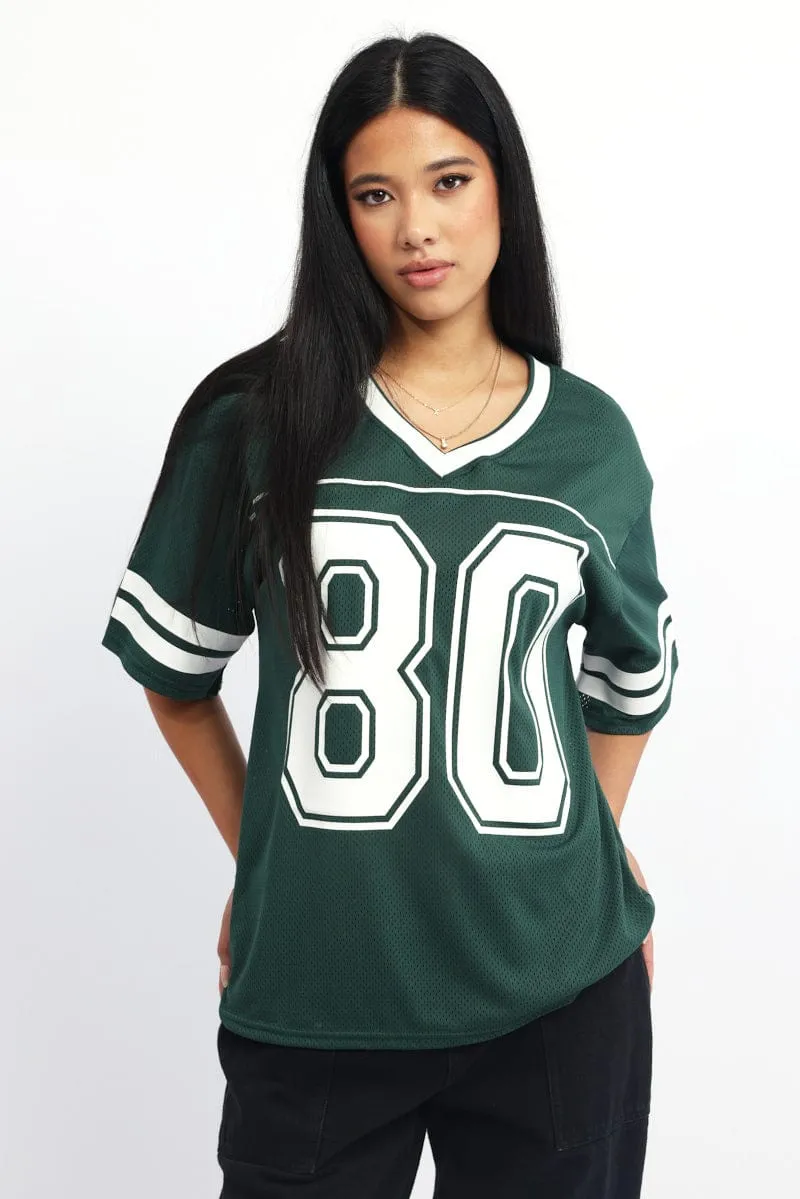 Green Sport Tee Short Sleeve sold by Ally Fashion