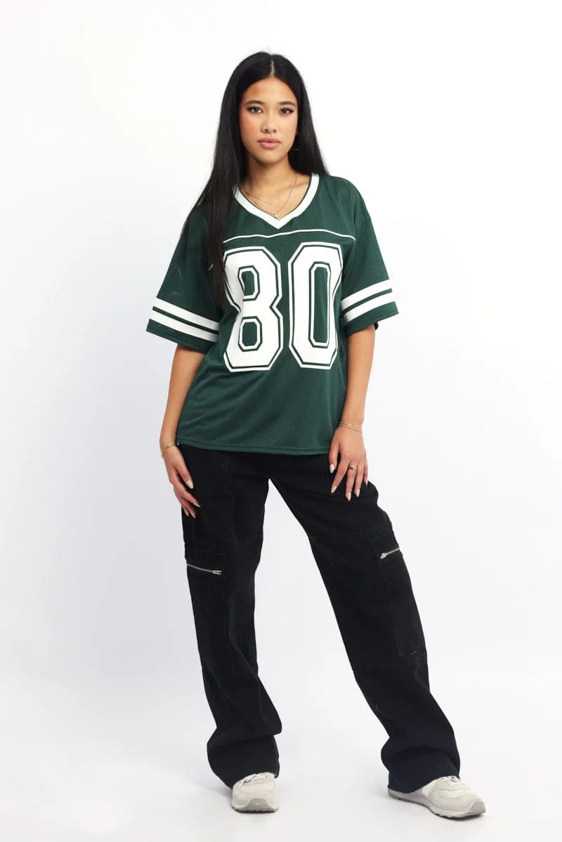 Green Sport Tee Short Sleeve sold by Ally Fashion product image thumbnail 2