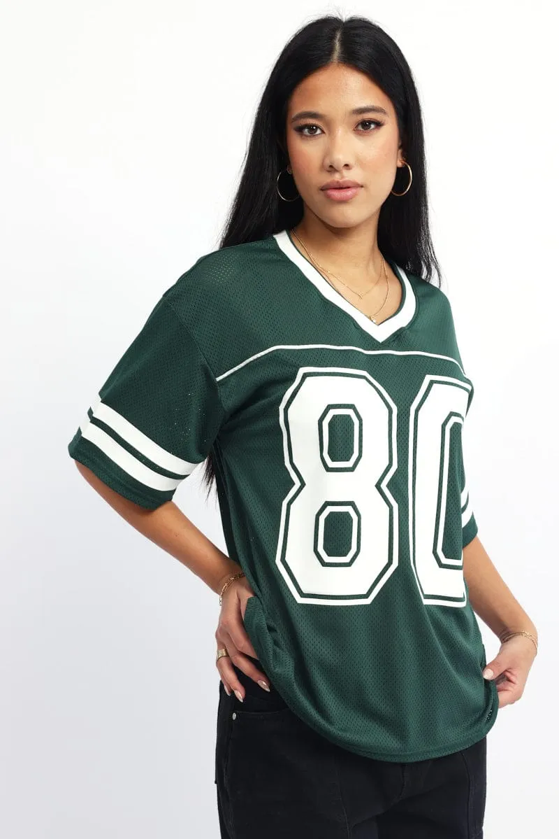 Green Sport Tee Short Sleeve sold by Ally Fashion product image thumbnail 3