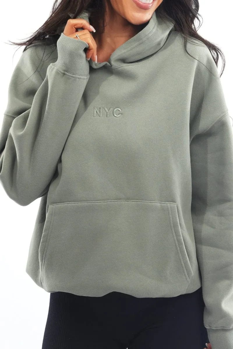 Green Hoodie Sweater Long Sleeve sold by Ally Fashion product image thumbnail 5
