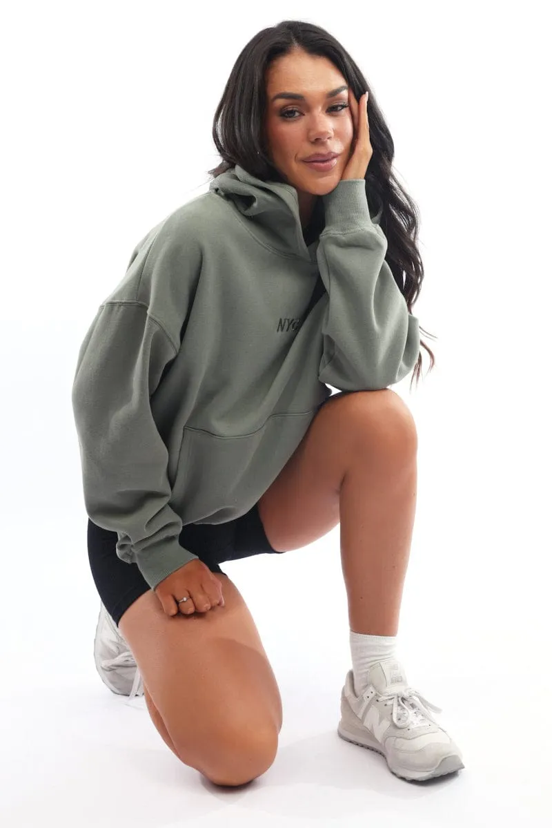 Green Hoodie Sweater Long Sleeve sold by Ally Fashion