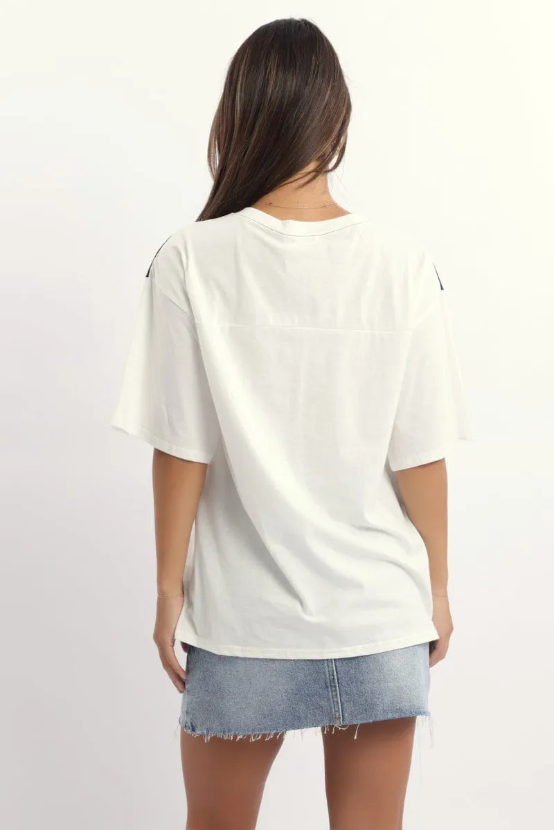 White Graphic Tee Short Sleeve sold by Ally Fashion product image thumbnail 4