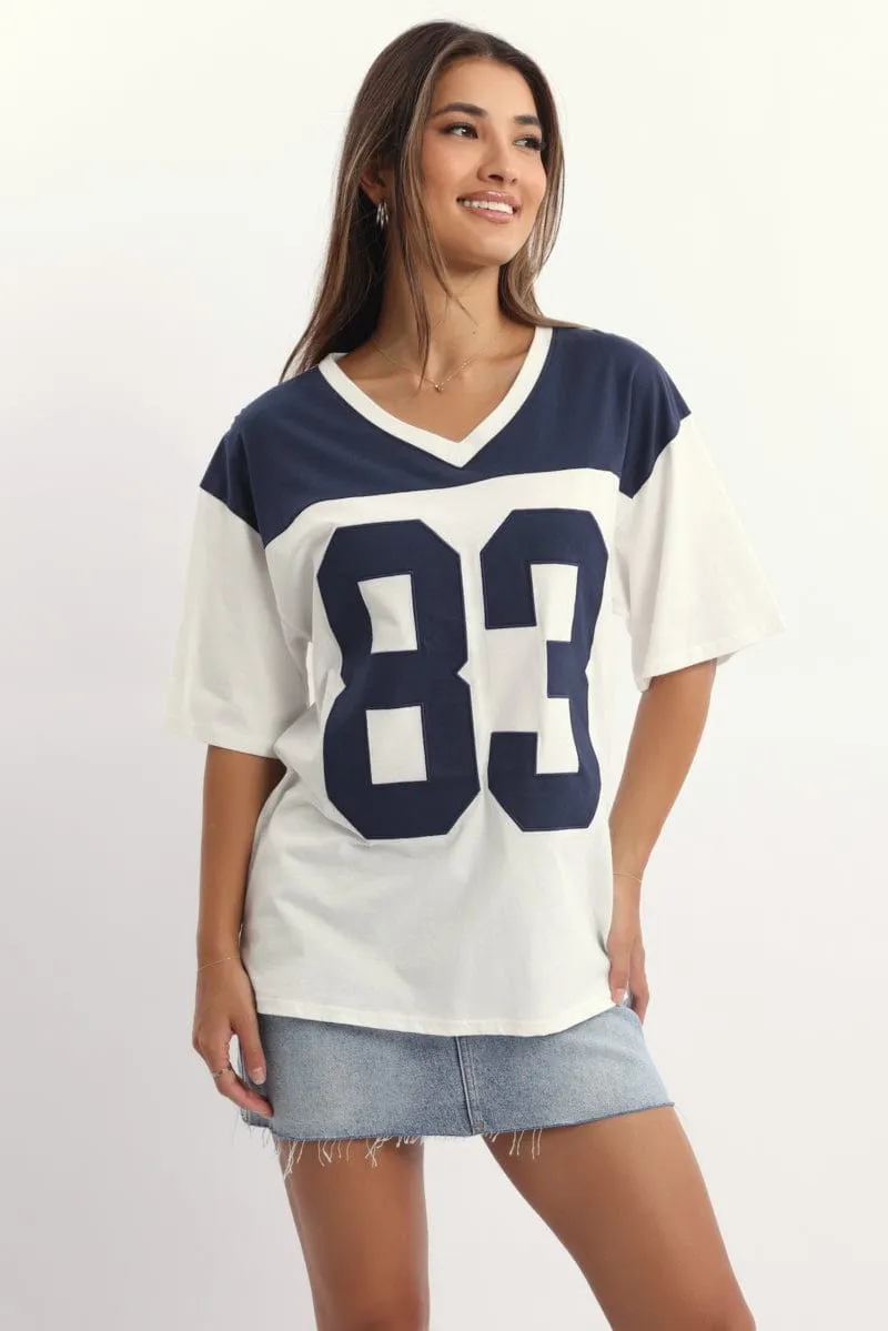 White Graphic Tee Short Sleeve sold by Ally Fashion