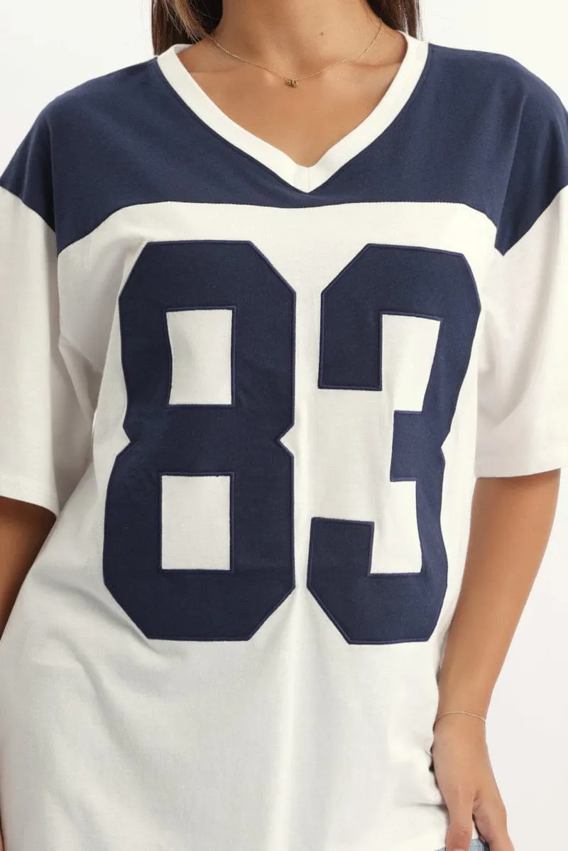White Graphic Tee Short Sleeve sold by Ally Fashion product image thumbnail 5