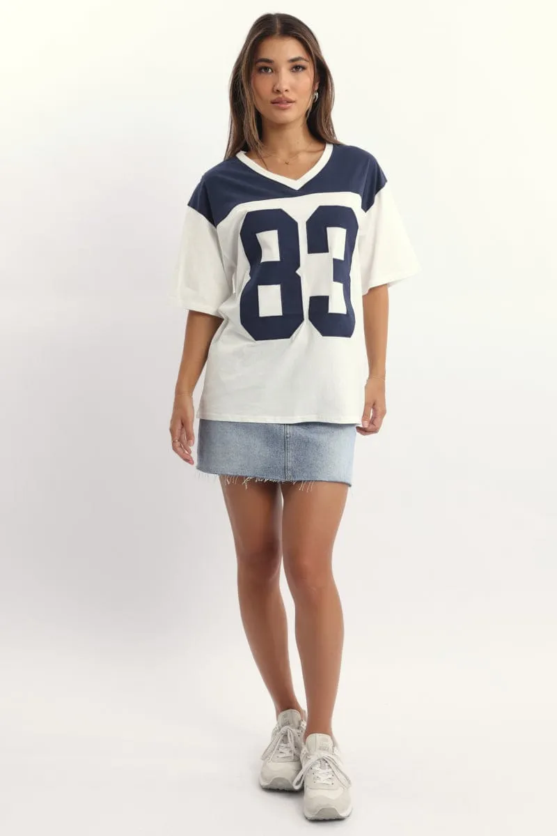White Graphic Tee Short Sleeve sold by Ally Fashion product image thumbnail 2