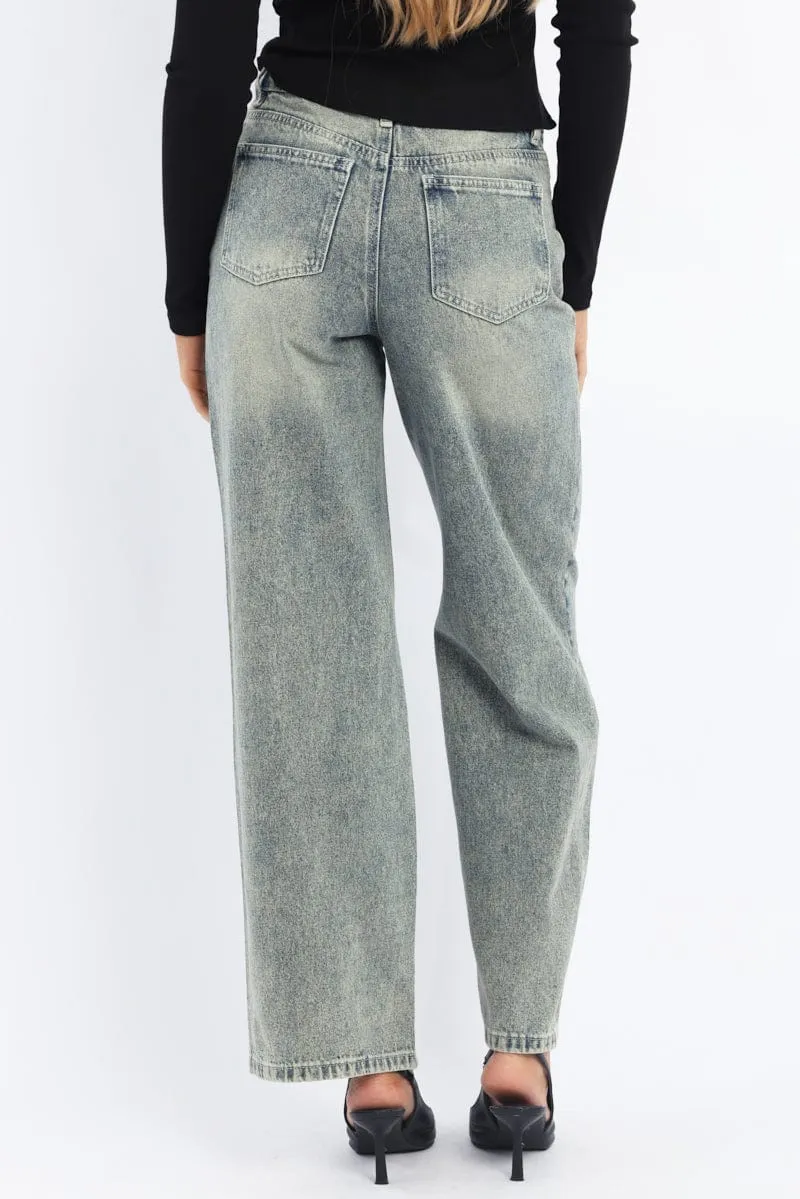 Denim Baggy Jeans Low Rise sold by Ally Fashion product image thumbnail 4