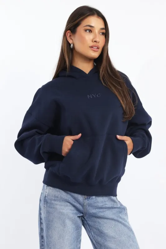 Blue Hoodie Sweater Long Sleeve sold by Ally Fashion