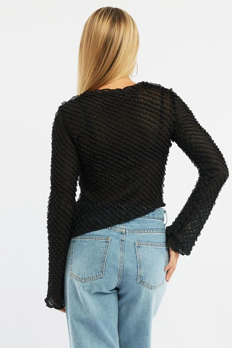 Black Top Long Sleeve sold by Ally Fashion product image thumbnail 4