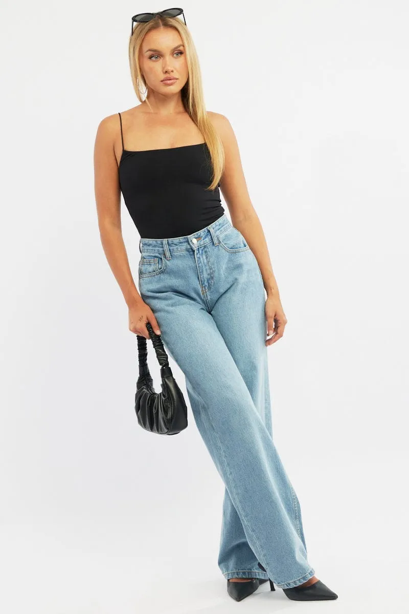 Black Supersoft Cami Top Double Layer sold by Ally Fashion product image thumbnail 2