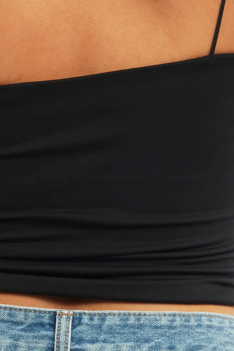 Black Supersoft Cami Top Double Layer sold by Ally Fashion product image thumbnail 5