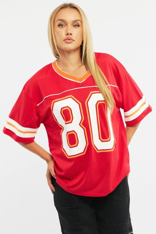 Red Sport Tee Short Sleeve sold by Ally Fashion