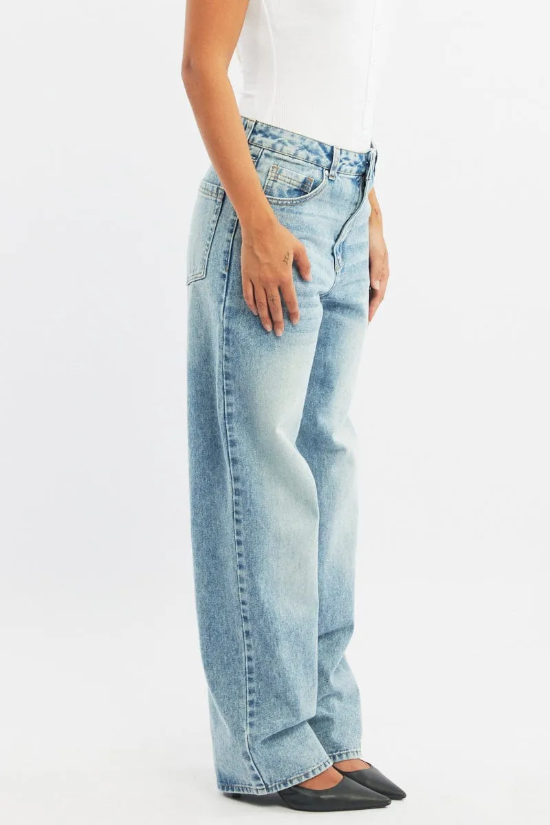 Denim Baggy Denim Jeans Low rise sold by Ally Fashion product image thumbnail 3