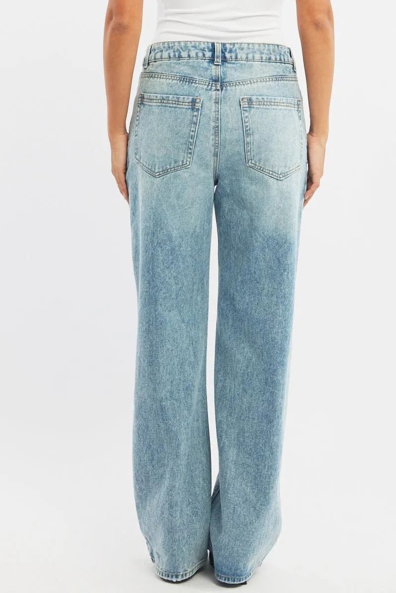 Denim Baggy Denim Jeans Low rise sold by Ally Fashion product image thumbnail 4