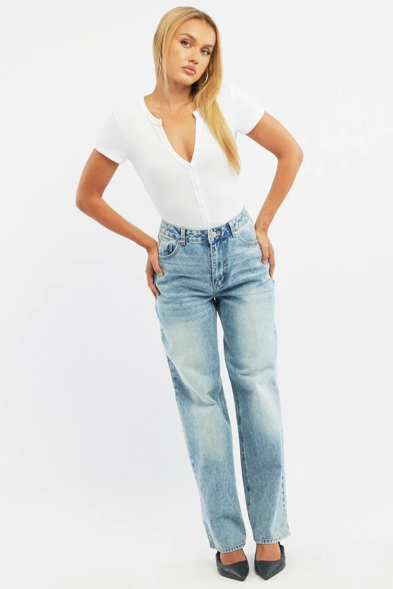 Denim Baggy Denim Jeans Low rise sold by Ally Fashion