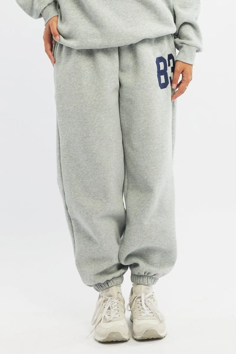 Grey Track Pants Jogger sold by Ally Fashion product image thumbnail 2